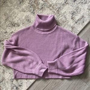 Women's Purple Turtleneck Sweater